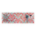 Boho Zebra & Butterfly Damask Business Cards