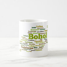 Bohol Geographic Wordcloud Mug Koffie Mokken