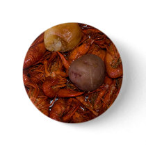 boiled crawfish pinback button