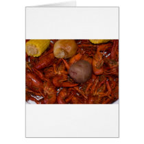 boiled crawfish greeting card