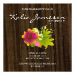 Bois DA de fleur de ketmie d'invitation de fête d'