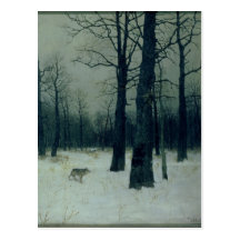 Bois en hiver, 1885 carte postale