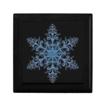 Boîte-cadeau bleue de flocon de neige boîtes à souvenirs