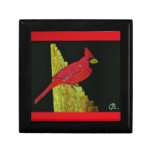 Boîte-cadeau cardinale d'art boîtes à babioles