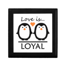 Boîte-cadeau d'amour de pingouin boîtes à souvenirs