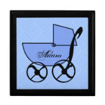 Boîte-cadeau de boguet de bébé bleu boîtes à souvenirs