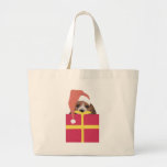 Boîte-cadeau de chapeau de Père Noël de beagle Sacs