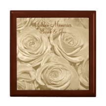 Boîte-cadeau d'or d'anniversaire de souvenirs coffret cadeau