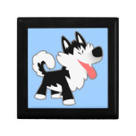 Boîte-cadeau mignonne de chien de traîneau sibérie boîtes décorées