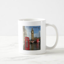 Boîte de téléphone de Londres Big Ben (par St.K) Tasse À Café