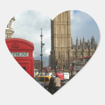Boîte de téléphone de Londres et Big Ben (St.K) Autocollants