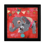 Boîte rouge d'art d'éléphant chanceux de Lil Coffret Cadeau