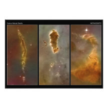 Bok Globules in the Carina Nebula from the Hubble Custom Invite