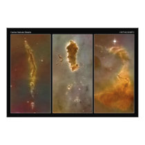 Bok Globules in the Carina Nebula from the Hubble Photograph