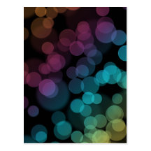 Bokeh on Black Post Cards