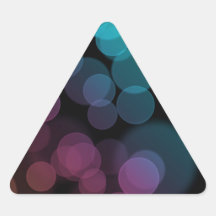 Bokeh sur le noir autocollants en triangle