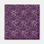 Bold Abstract Purple Stars Lace Ups Refrigerator Magnets