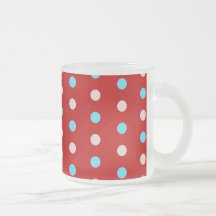 Bold and Bright Red and Blue Polka Dots Gifts Mug
