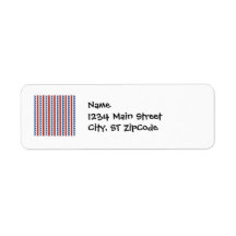 Bold and Fun 4th of July Stars and Stripes Pattern Custom Return Address Label