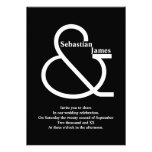 Bold Black and White Wedding Custom Announcements