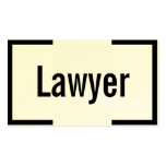 Bold Black Border Lawyer Business Card