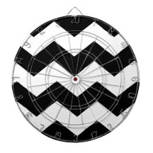 Bold Black Chevrons Dartboards