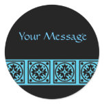 Bold Blue Round Sticker