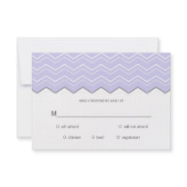 Bold Chevron Lavender Purple RSVP Announcements
