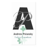 Bold Colours Monogrammed Business Card