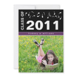 Bold Custom Graduation Announcement (purple)