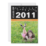 Bold Custom Graduation Announcement (tangerine)