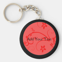 Bold Expressions in Red and Black Key Chain