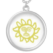 Bold Face Sun Necklace