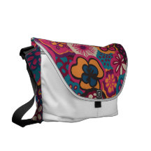 Bold flowers messenger bag