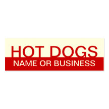 bold HOT DOGS Business Card