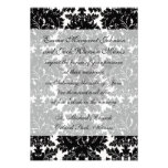 bold intricate black damask on white personalized announcements