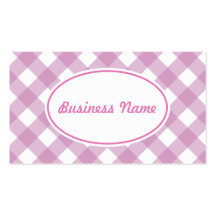 Bold Lavender Gingham Business Card