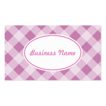 Bold Lilac Gingham Business Card