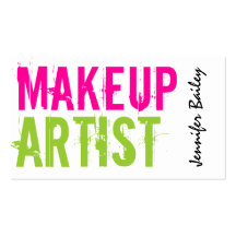 Bold Makeup Artist Business Cards