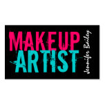 Bold Makeup Artist Business Cards