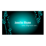 Bold Night Club Business Card Modern Aqua Black