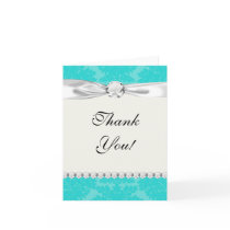 bold ornate tiffany blue damask pattern greeting card