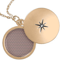 Bold Pink and Purple Zig Zag Striped Pattern Personalized Necklace