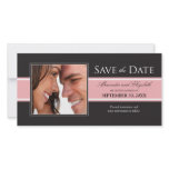 Bold Pink Stripe Save the Date Announcement