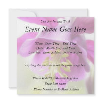Bold Purple Columbine Invitations