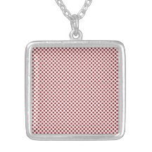 Bold Red Dot Pattern Personalized Necklace