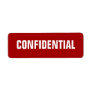 Bold Red Small Confidential Stickers Custom Return Address Labels