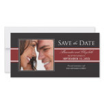 Bold Red Stripe Save the Date Announcement