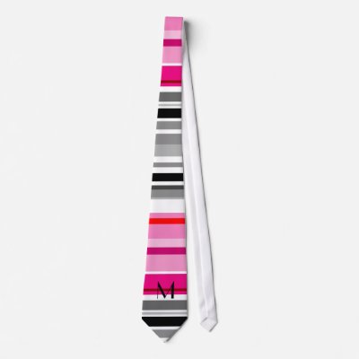 bold striped monogram tie by candypie