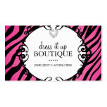 Bold Zebra Print Jewellery Designer Business Card